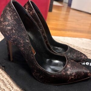 Rupert Sanderson Elegant Black and Brown Women's Heels